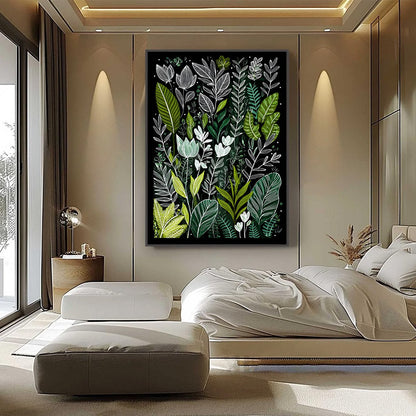 Nocturnal Garden – Floral Painting, view 2