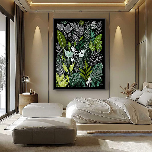 Nocturnal Garden – Floral Painting, view 2