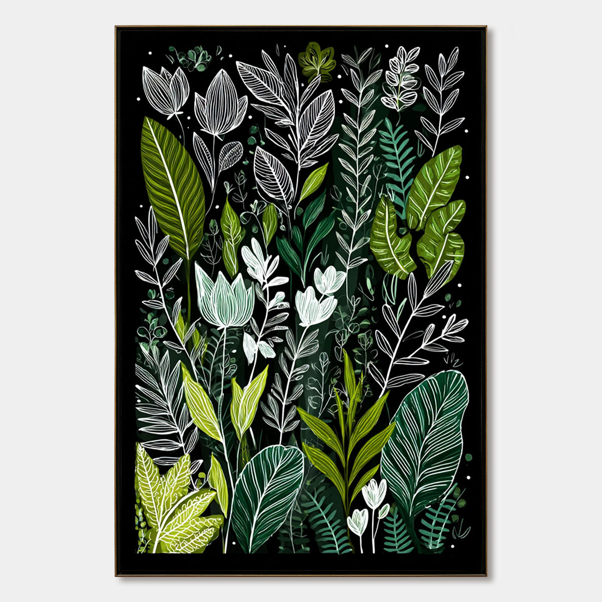 Nocturnal Garden – Floral Painting, view 1