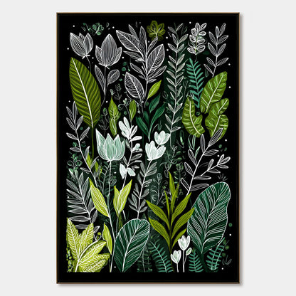 Nocturnal Garden – Floral Painting, view 1