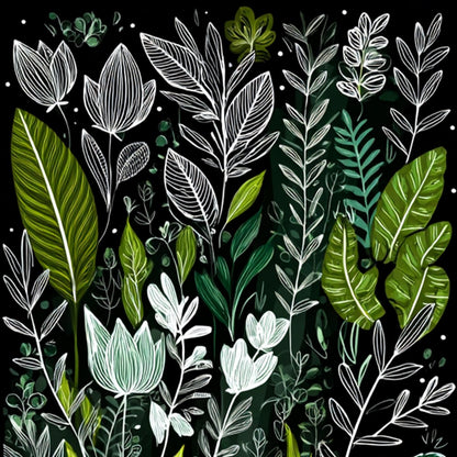 Nocturnal Garden – Floral Painting, view 5