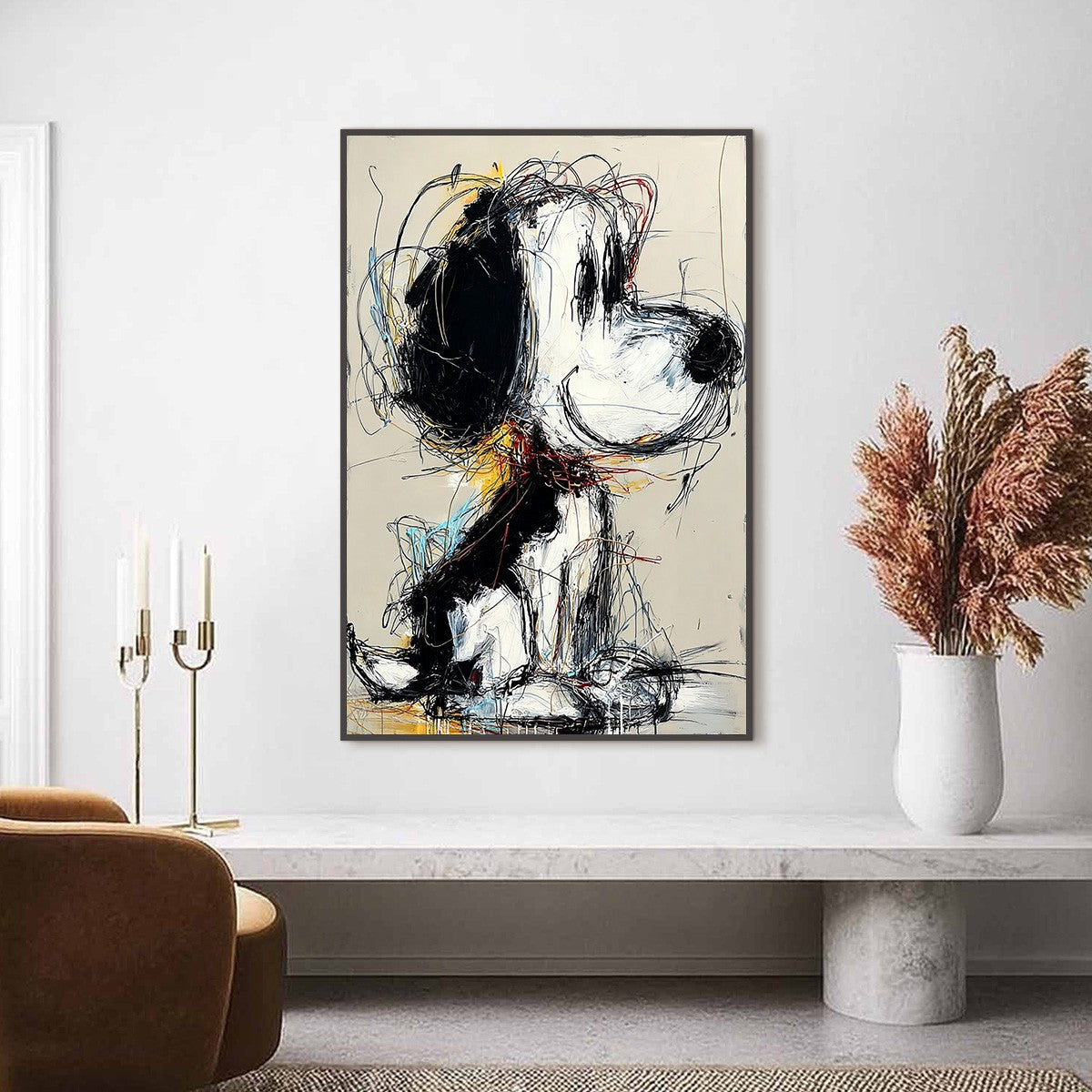 Nostalgic Scribble – Dog Oil Painting, view 4