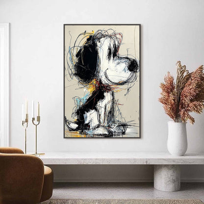 Nostalgic Scribble – Dog Oil Painting, view 4