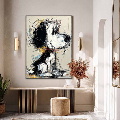 Nostalgic Scribble – Dog Oil Painting, view 2