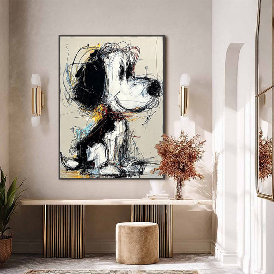 Nostalgic Scribble – Dog Oil Painting, view 2