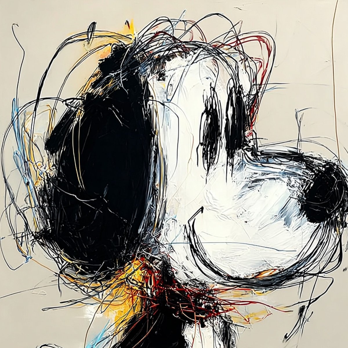 Nostalgic Scribble – Dog Oil Painting, view 3