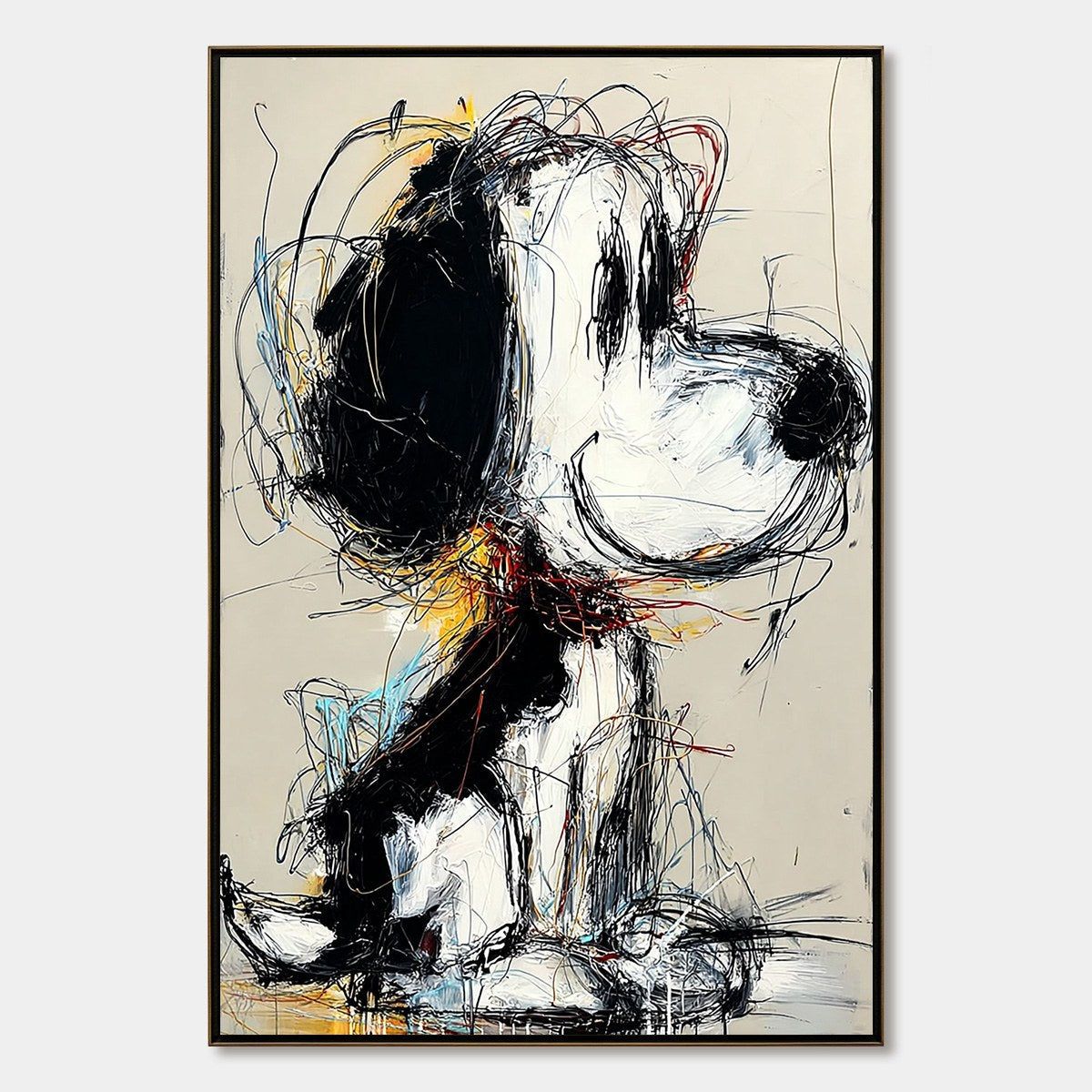 Nostalgic Scribble – Dog Oil Painting, view 1