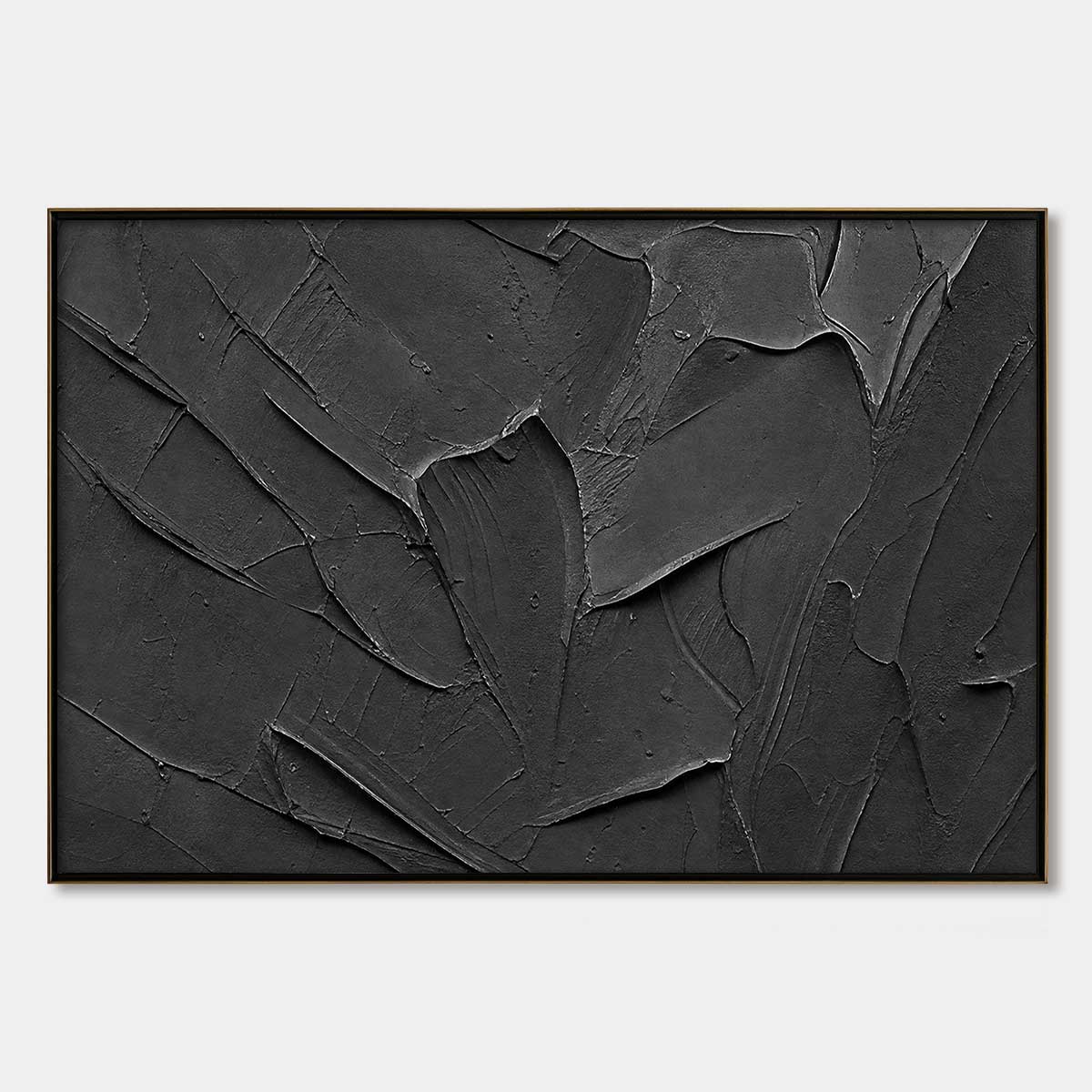 Obsidian – Wabi-Sabi Anchor Impasto Acrylic Painting, view 1