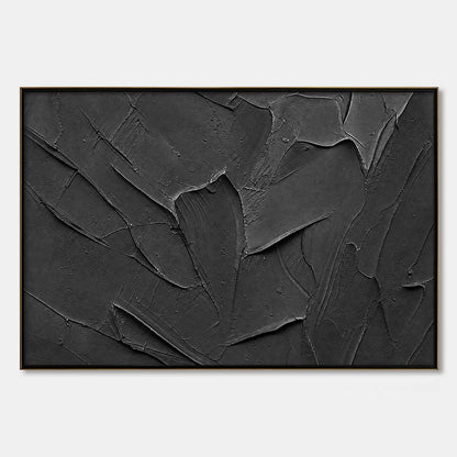 Obsidian – Wabi-Sabi Anchor Impasto Acrylic Painting, view 1