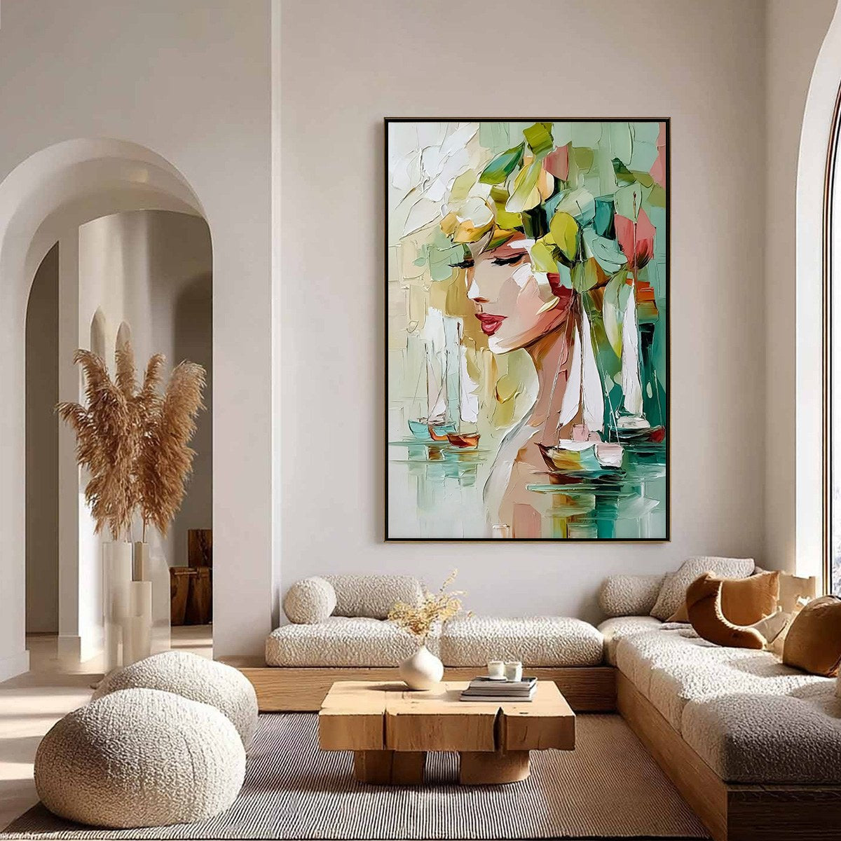 Ocean'S Muse – Figurative Impasto Oil Painting, view 4