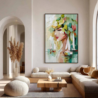Ocean'S Muse – Figurative Impasto Oil Painting, view 4