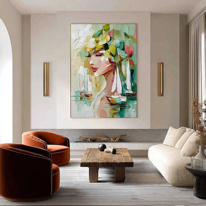Ocean'S Muse – Figurative Impasto Oil Painting, view 2