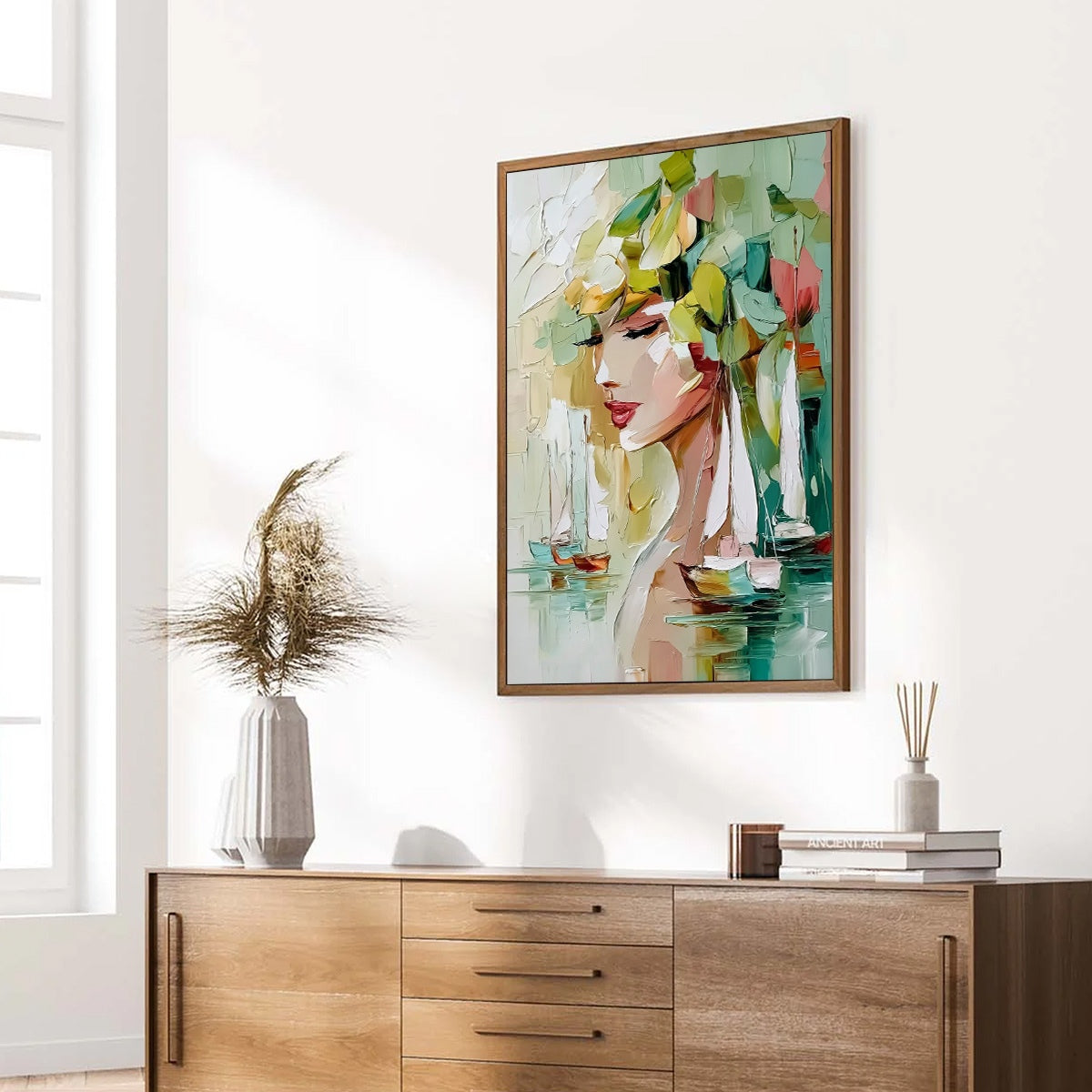 Figurative Impasto Oil Painting – Ocean'S Muse
