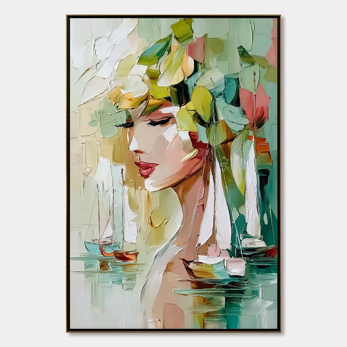 Ocean'S Muse – Figurative Impasto Oil Painting, view 1