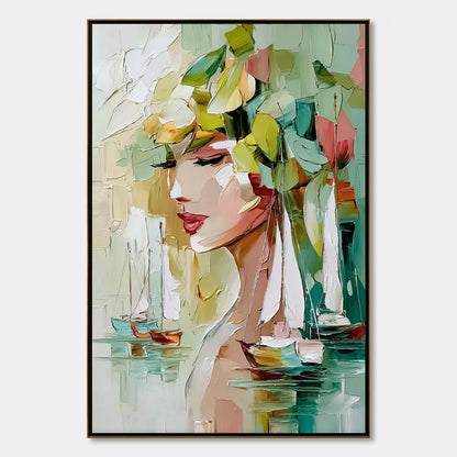 Ocean'S Muse – Figurative Impasto Oil Painting, view 1