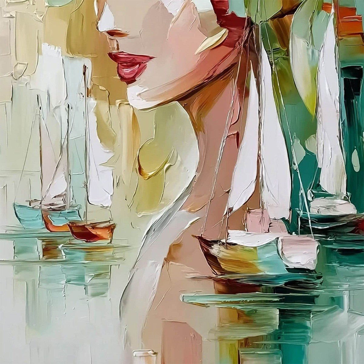 Ocean'S Muse – Figurative Impasto Oil Painting, view 5