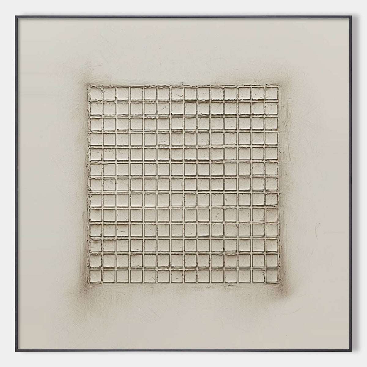 Ordered Chaos – Wabi-Sabi Geometric Oil Painting, view 1