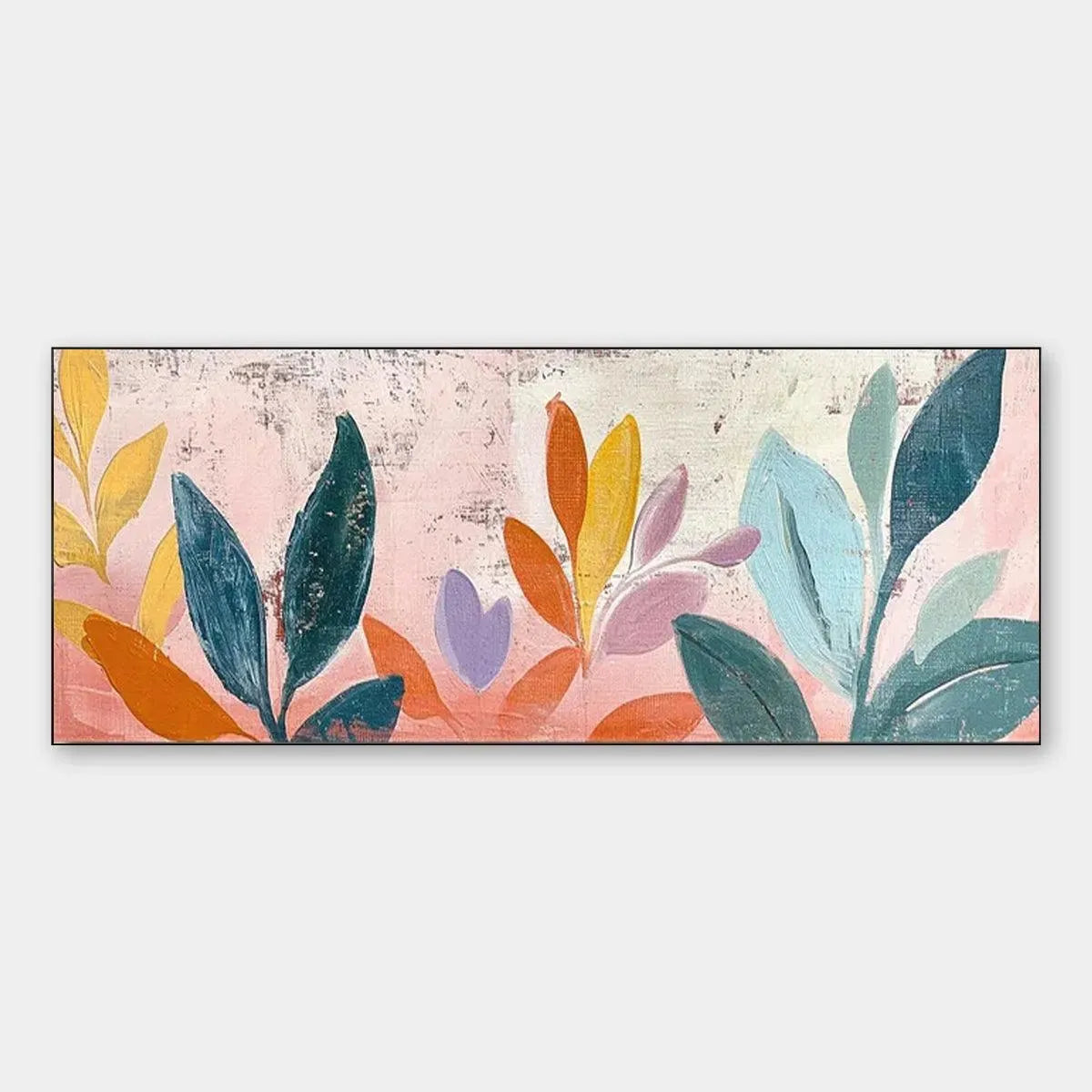 Pastel Botanical Panoramic – Floral Painting, view 1