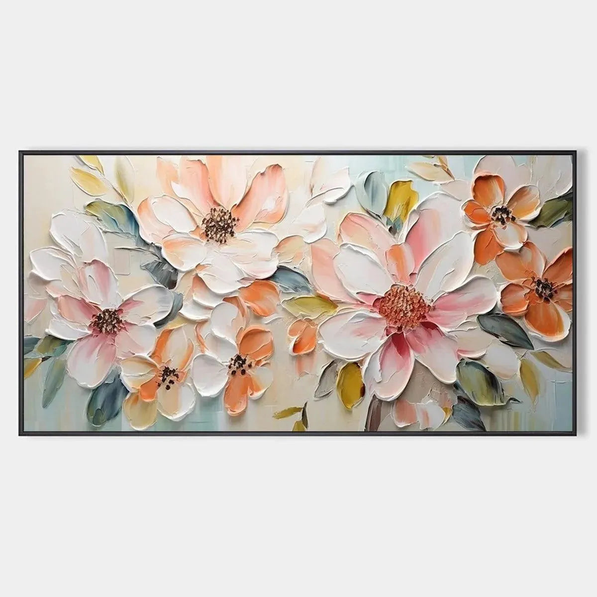 Peach Blossom – Floral Impasto Painting, view 1