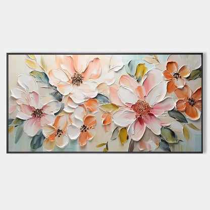 Peach Blossom – Floral Impasto Painting, view 1