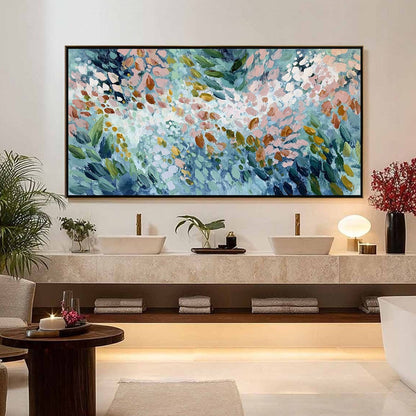 Petal Cascade – Floral Impasto Painting, view 4