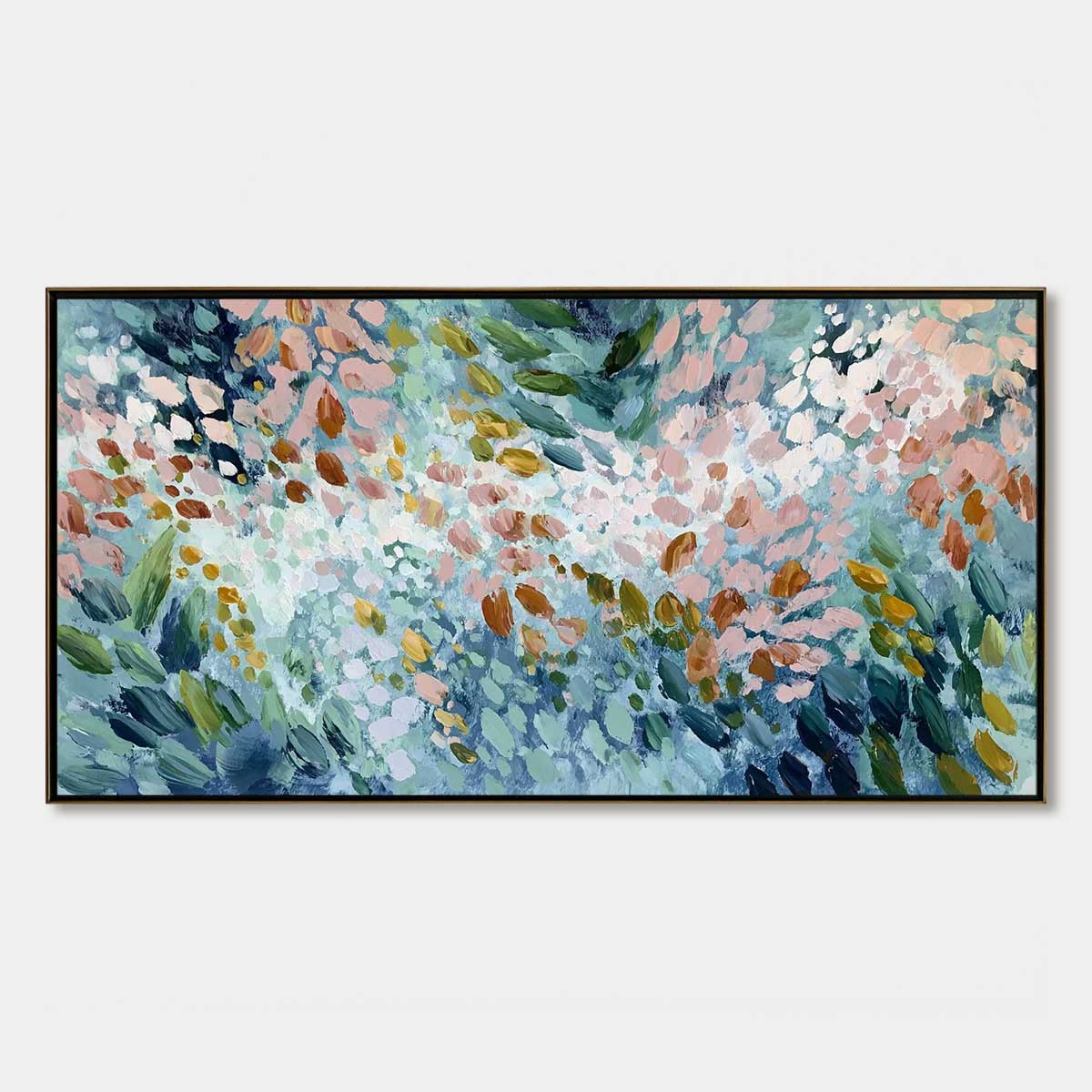 Petal Cascade – Floral Impasto Painting, view 1