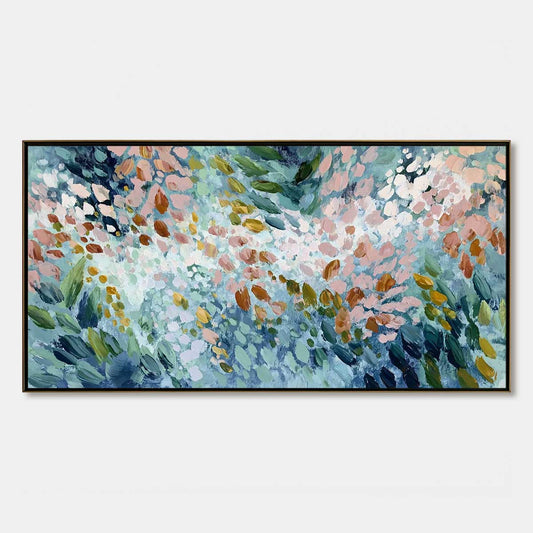 Petal Cascade – Floral Impasto Painting, view 1