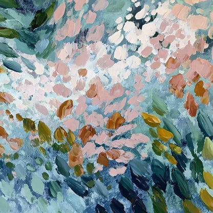 Petal Cascade – Floral Impasto Painting, view 5