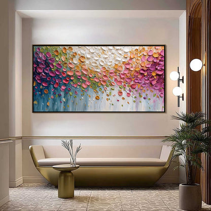 Petal Cascade – Floral Impasto Painting, view 2