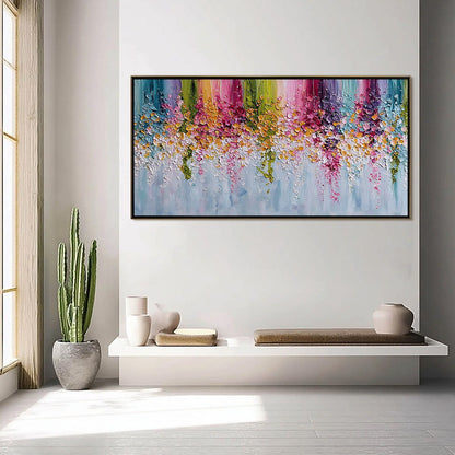 Petal Rain – Floral Impasto Painting, view 4