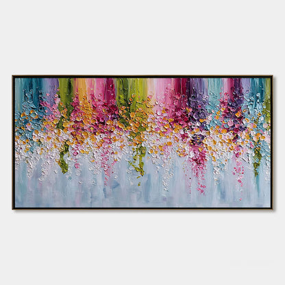Petal Rain – Floral Impasto Painting, view 1
