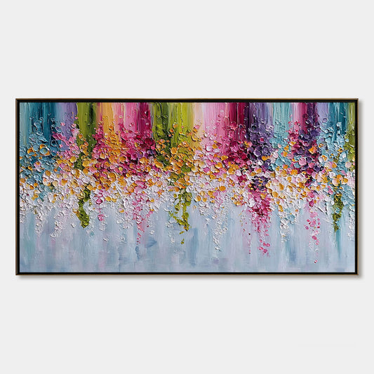 Petal Rain – Floral Impasto Painting, view 1