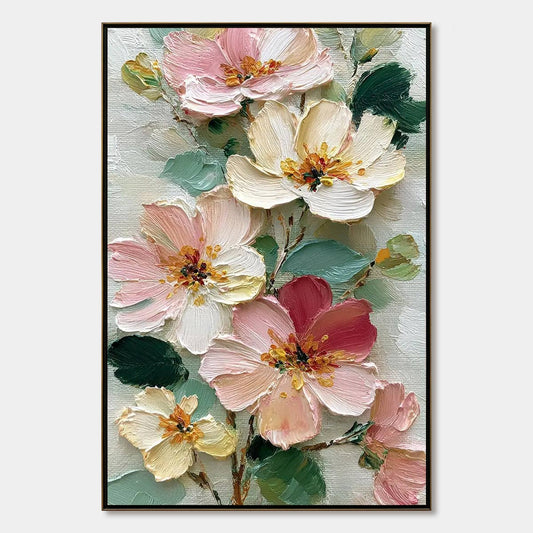 Petal Serenade – Floral Impasto Oil Painting, view 1
