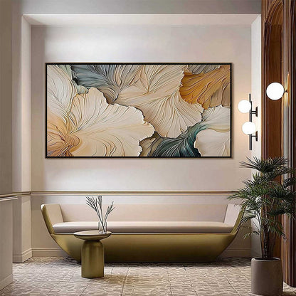 Petal Whispers – Wabi-Sabi Floral Impasto Painting, view 2