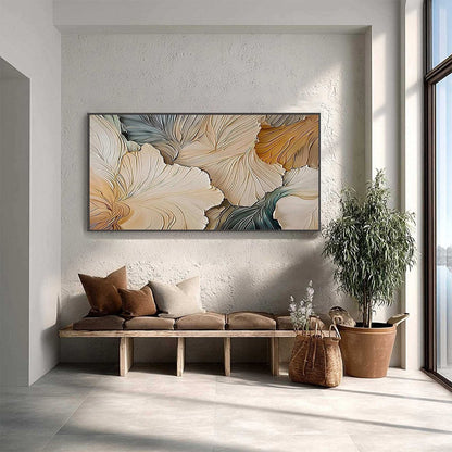 Petal Whispers – Wabi-Sabi Floral Impasto Painting, view 4