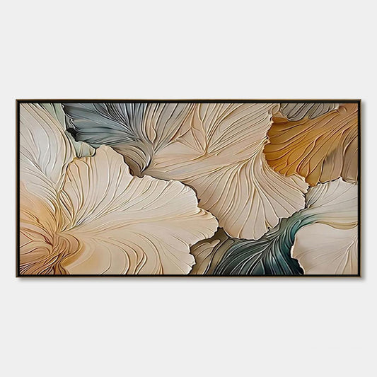 Petal Whispers – Wabi-Sabi Floral Impasto Painting, view 1