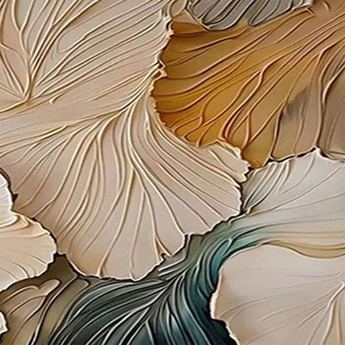 Petal Whispers – Wabi-Sabi Floral Impasto Painting, view 3
