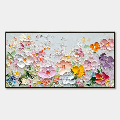 Petal Rain – Floral Impasto Painting, view 1
