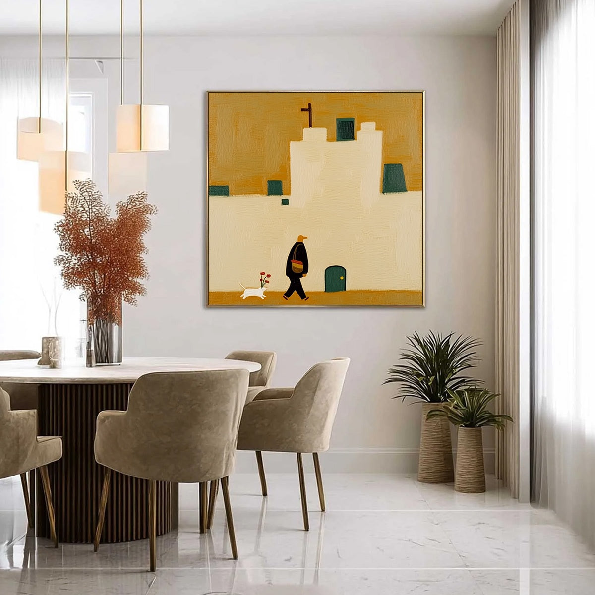 Pilgrim'S Path – Minimalist Figurative Oil Painting, view 4