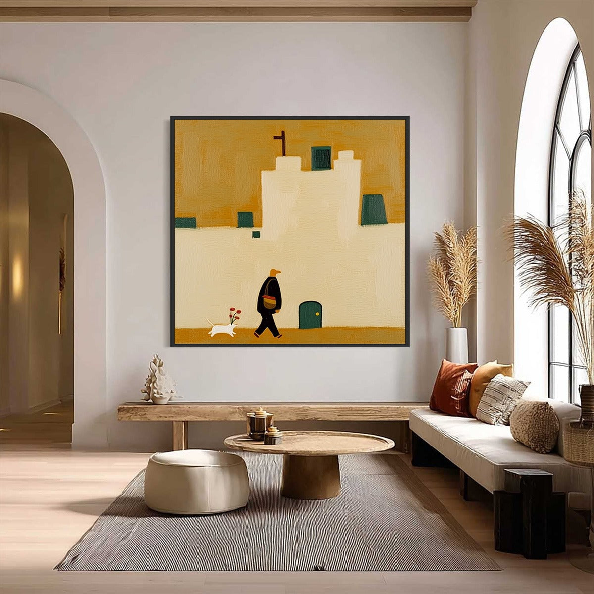 Pilgrim'S Path – Minimalist Figurative Oil Painting, view 2