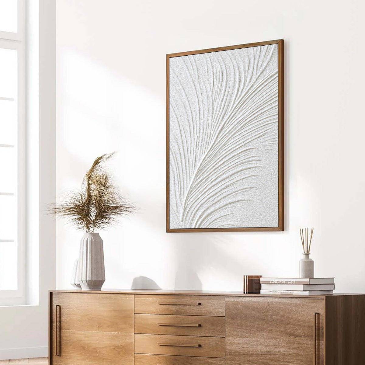 Wabi-Sabi Bird Textured Acrylic Painting – Plume