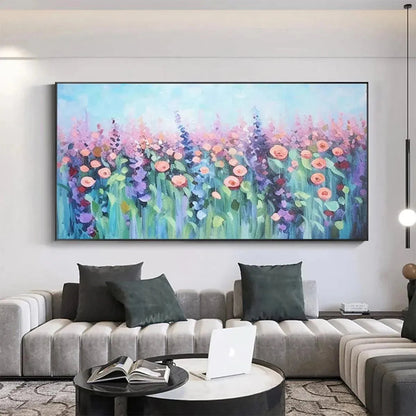Colorful Meadow Painting – Pastel Meadow