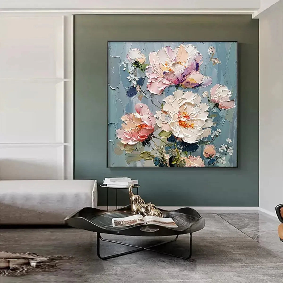 Peony Impasto Painting – Pastel Peonies