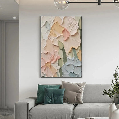 Bouquet Impasto Painting – Pastel Petals