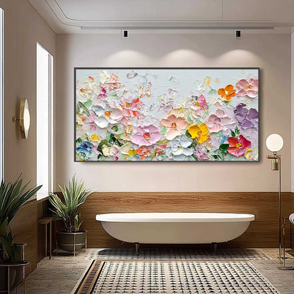 Petal Rain – Floral Impasto Painting, view 5