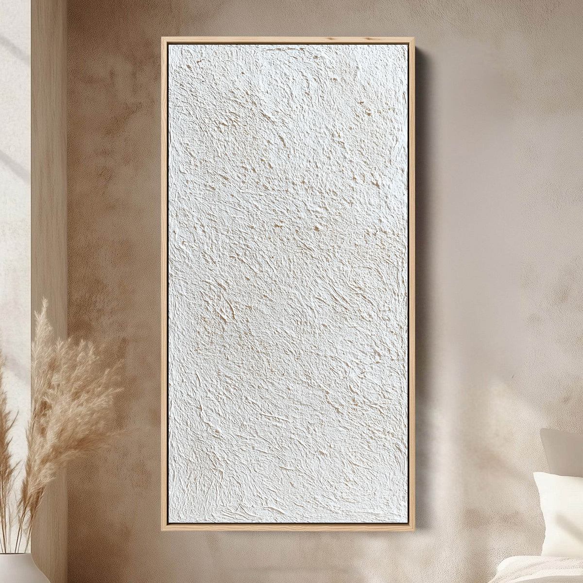 Quiet Canvas – Wabi-Sabi Abstract Impasto Oil Painting, view 2