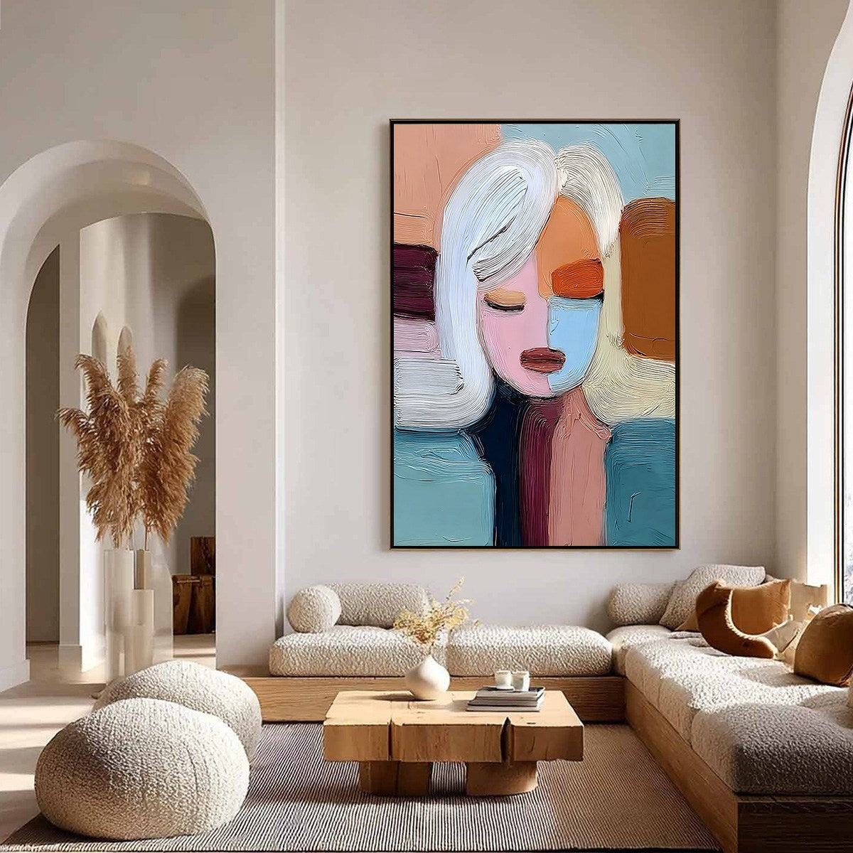 Quiet Contemplation – Figurative Impasto Oil Painting, view 4