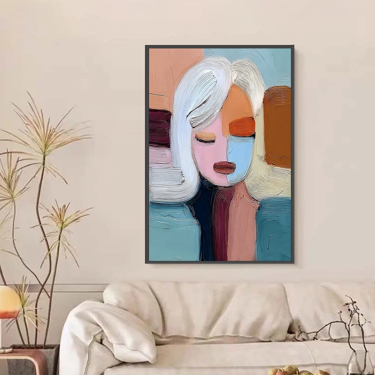 Quiet Contemplation – Figurative Impasto Oil Painting, view 2
