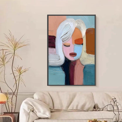 Quiet Contemplation – Figurative Impasto Oil Painting, view 2