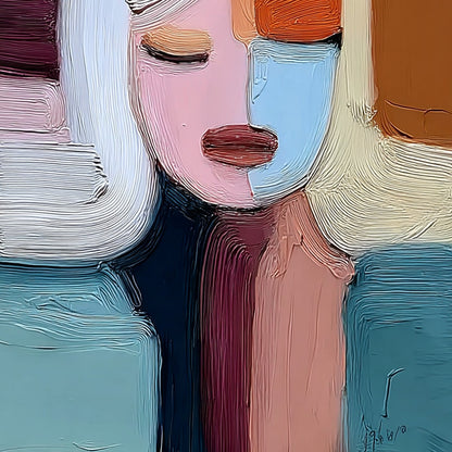 Quiet Contemplation – Figurative Impasto Oil Painting, view 5